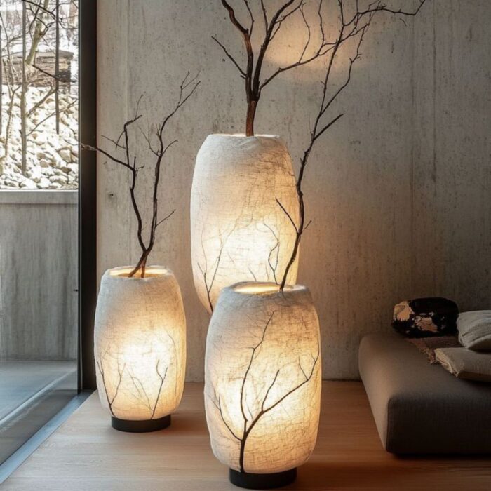 TREE INSPIRED SCULPTURAL FLOOR LAMP SET