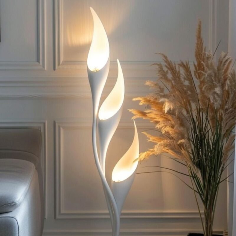 ELEGANT TWIST WITH SOFT GLOW SCULPTURAL FLOOR LAMP