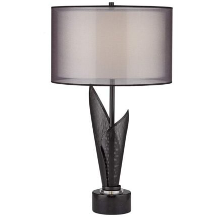 POSSINI DOUBLE SHADE MARBLE SCULPTURE LAMP