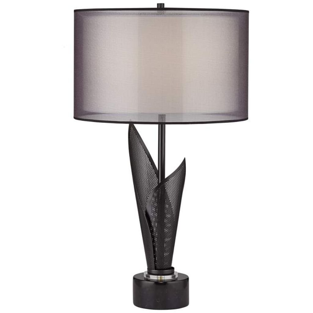 1 POSSINI DOUBLE SHADE MARBLE SCULPTURE LAMP