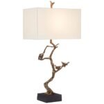 SHADOWS ANTIQUE BRASS TREE TABLE LAMP