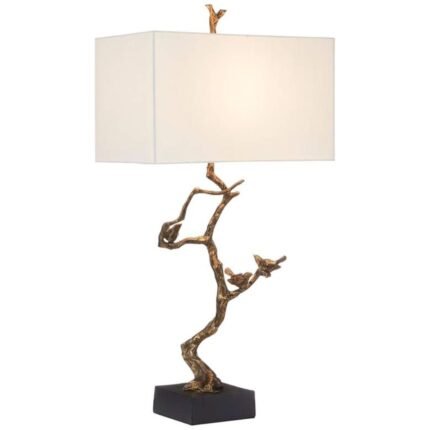 SHADOWS ANTIQUE BRASS TREE TABLE LAMP