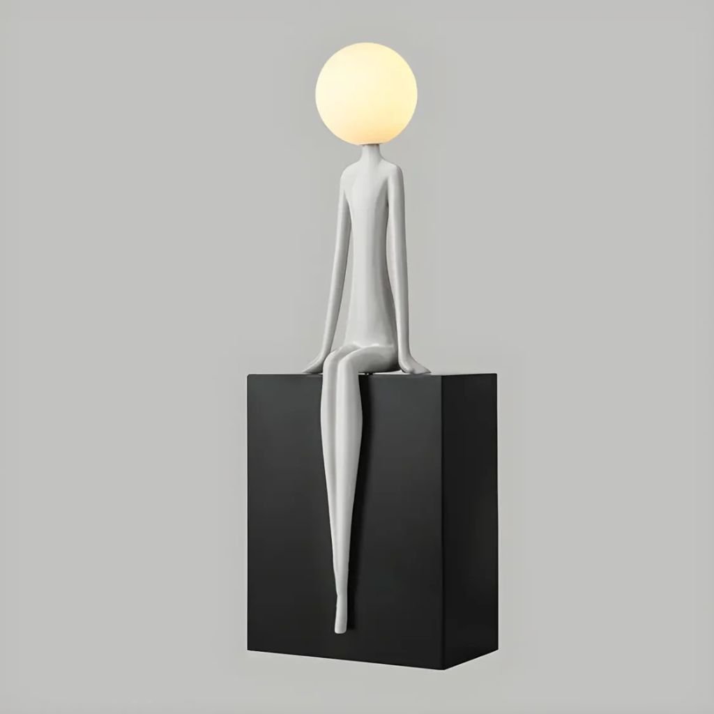 1 ABSTRACT RESIN LED FLOOR LAMP WHITE