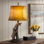 BEARS AND BEEHIVE WESTERN RUSTIC TABLE LAMP