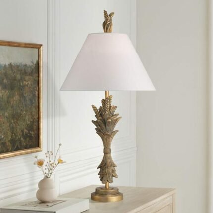GOLD LEAF FINISH TABLE LAMP