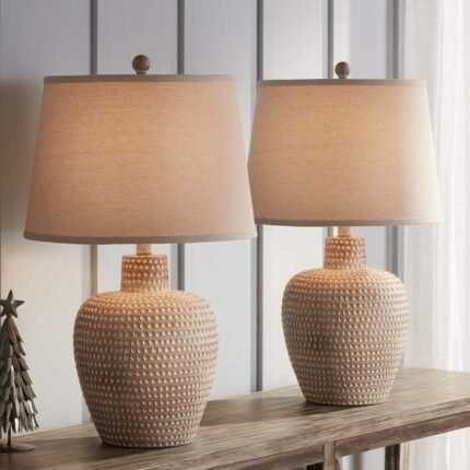 GLENN DAPPLED BEIGE TABLE LAMP