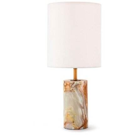 BRASS CYLINDER ACCENT TABLE LAMP