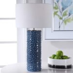 DEEP INDIGO BLUE CERAMIC TABLE LAMP