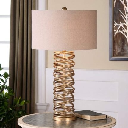 METAL RINGS MODERN COLUMN TABLE LAMP