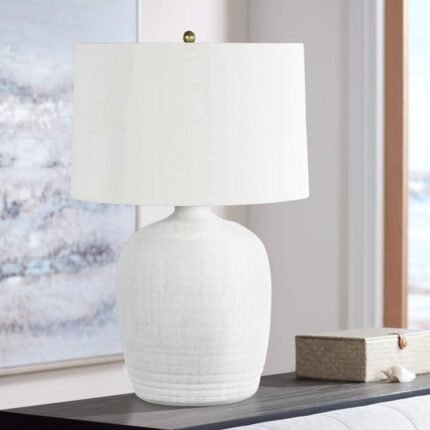 PHOENIX WHITE CERAMIC JUG TABLE LAMP