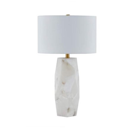 AUDREY WHITE ALABASTER TABLE LAMP