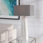 MODERN GLOSS WHITE CERAMIC TABLE LAMP