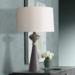 BRONZE AND BRASS METAL TABLE LAMP