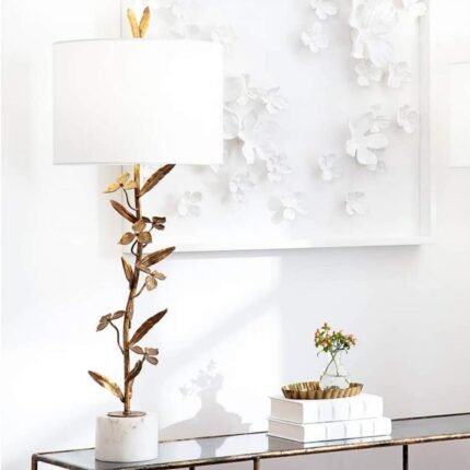 MODERN FLOWER BRASS BUFFET LAMP