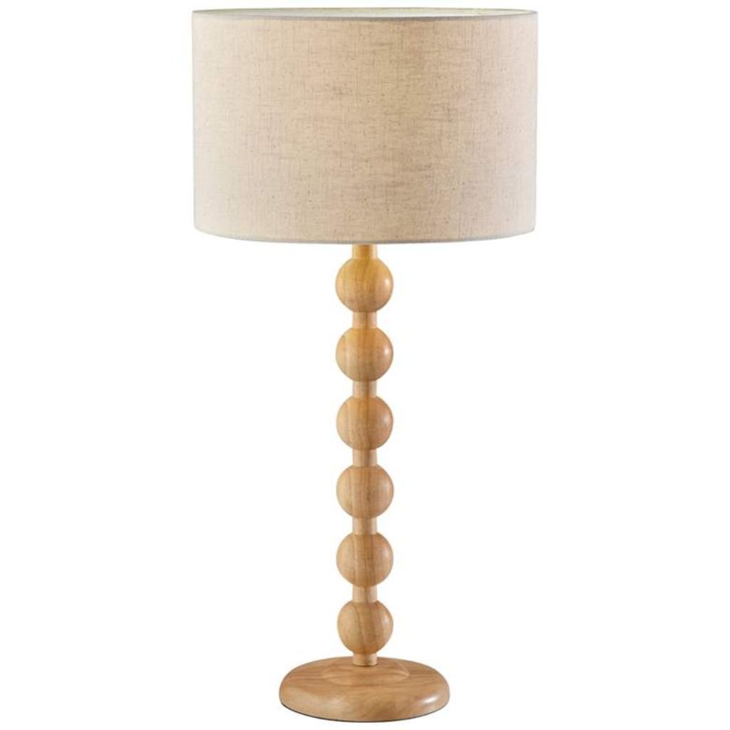 1 MODERN NATURAL WOOD TABLE LAMP