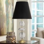 ORLANDO BRASS AND CLEAR CRYSTAL TABLE LAMP