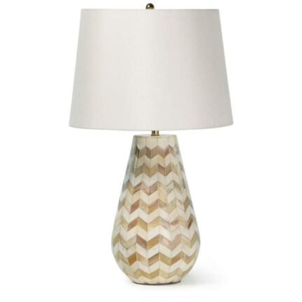 CHEVRON NATURAL ACCENT TABLE LAMP
