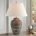 HIGH CERAMIC VASE TABLE LAMP