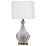 MILA GREY MARBLED CERAMIC TABLE LAMP