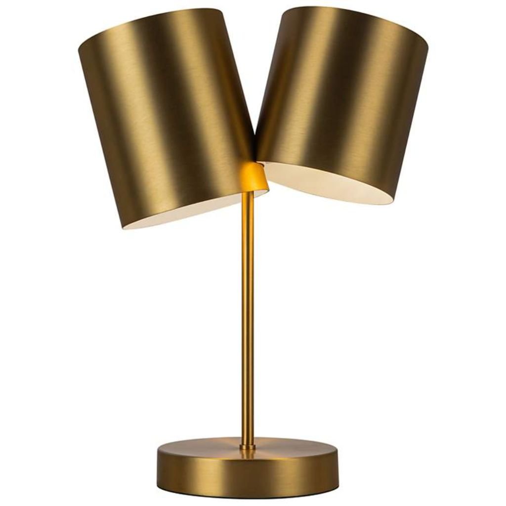 1 KEIKO BRUSHED GOLD TABLE LAMP