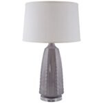 DOTTY GLOSS SWANKY GRAY TABLE LAMP