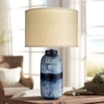 INDIGO BLUE CERAMIC TABLE LAMP