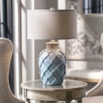 HIGH HAMMOCK PALE BLUE CERAMIC TABLE LAMP