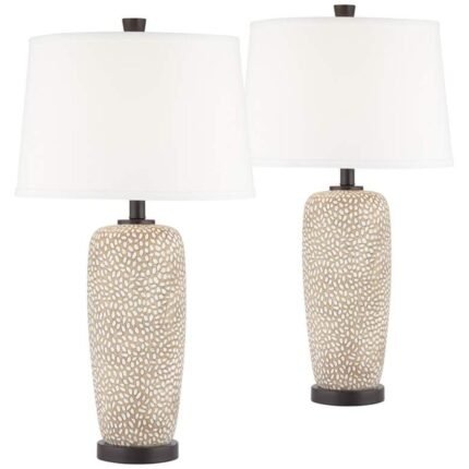 PEBBLED COASTAL MODERN TABLE LAMPS