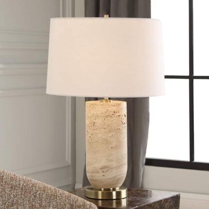 UTTERMOST AUBREY NATURAL TRAVERTINE TABLE LAMP