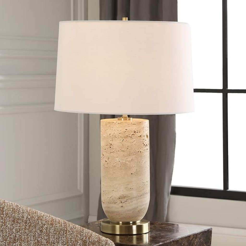 1 UTTERMOST AUBREY NATURAL TRAVERTINE TABLE LAMP