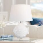 HIGH TROPICAL FISH WHITE CERAMIC LAMP