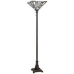 TIFFANY STYLE TORCHIERE FLOOR LAMP