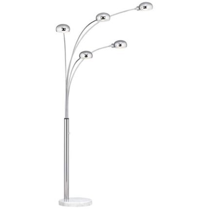 POSSINI MARBLE CHROME MODERN ARC FLOOR LAMP