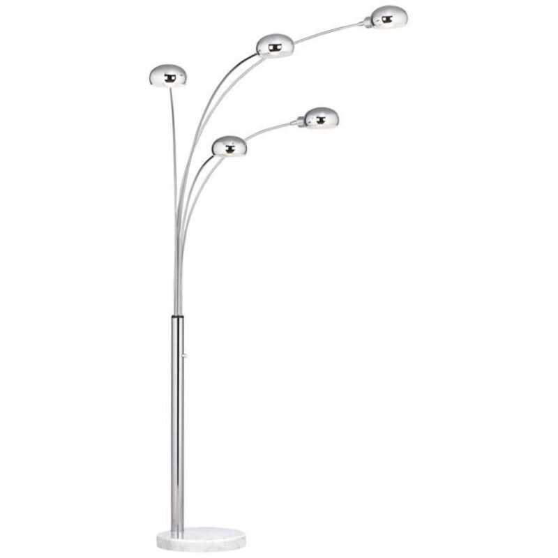 POSSINI MARBLE CHROME MODERN ARC FLOOR LAMP
