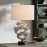 POSSINI SCULPTURAL RUSTIC MODERN TABLE LAMP