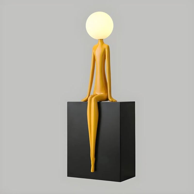 ABSTRACT RESIN LED FLOOR LAMP RED