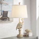 FORTY WEST COASTAL HERON BIRD TABLE LAMP