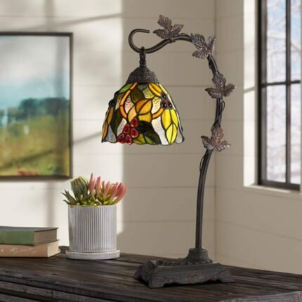 CAL LIGHTING COTULLA GLASS DESK LAMP