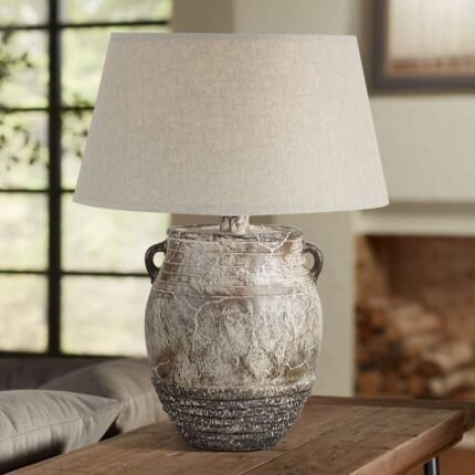 CODY WEATHERED HYDROCAL JUG TABLE LAMP