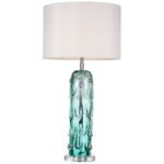 WATER FALL GLASS BLUE TABLE LAMP