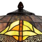 DRAGON FLY TIFFANY STYLE GLASS ACCENT LAMP