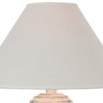 WHITE WASHED RUSTIC SOUTHWEST STYLE LED TABLE LAMP