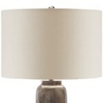 MORSE OXIDIZED NICKEL ALUMINUM TABLE LAMP
