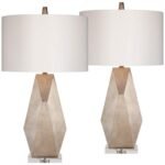 CHAMPAGNE GOLD GEOMETRIC TABLE LAMPS