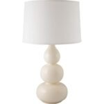 GLOSS WHITE CERAMIC TABLE LAMP