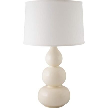 GLOSS WHITE CERAMIC TABLE LAMP
