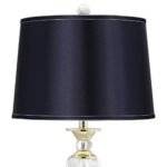 vCRYSTAL TABLE LAMP WITH NAVY SHADE