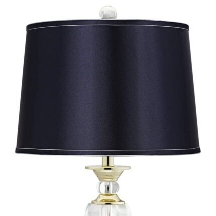 vCRYSTAL TABLE LAMP WITH NAVY SHADE