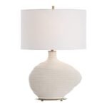 DUOSTACKED WHITE CERAMIC TABLE LAMP