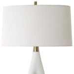 WHITE RICE STONE TABLE LAMP